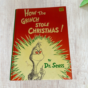 RARE Oversized Dr. Seuss How The Grinch Stole‎ Christmas VTG 1957 Hardcover Book